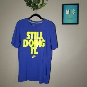 Nike Still Doing It Graphic Logo Tee Shirt Blue